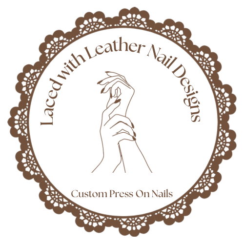 Laced with Leather Nail Designs